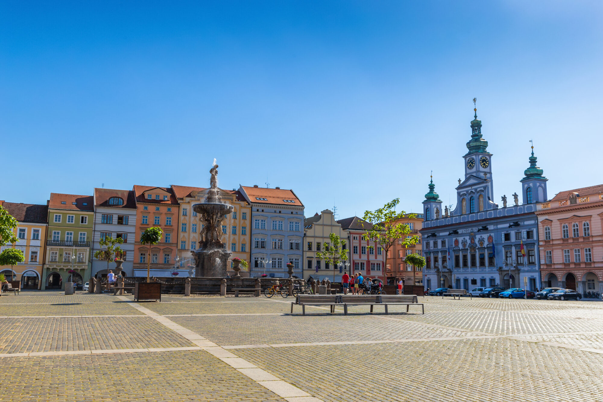 Main,Square,In,Ceske,Budejovice,,Czech,Republic,,Europa.