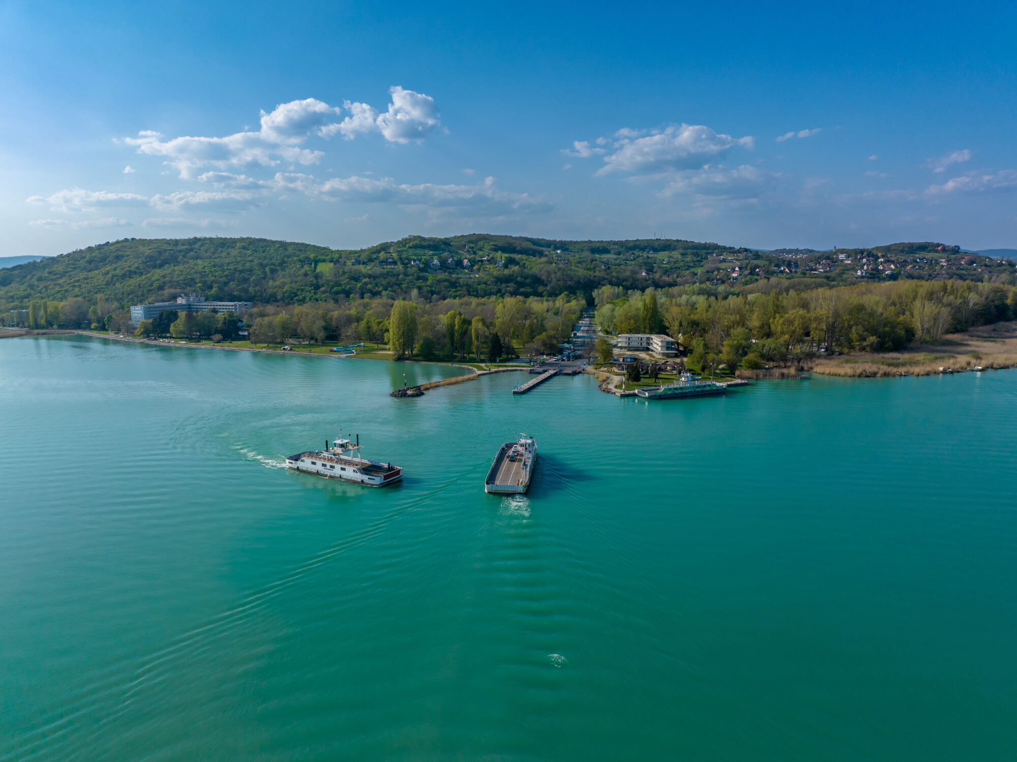 Ferry between Szántód and Tihany on Lake Balaton, Hungary