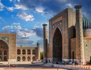 Registan, an old public square in Samarkand, Uzbekistan