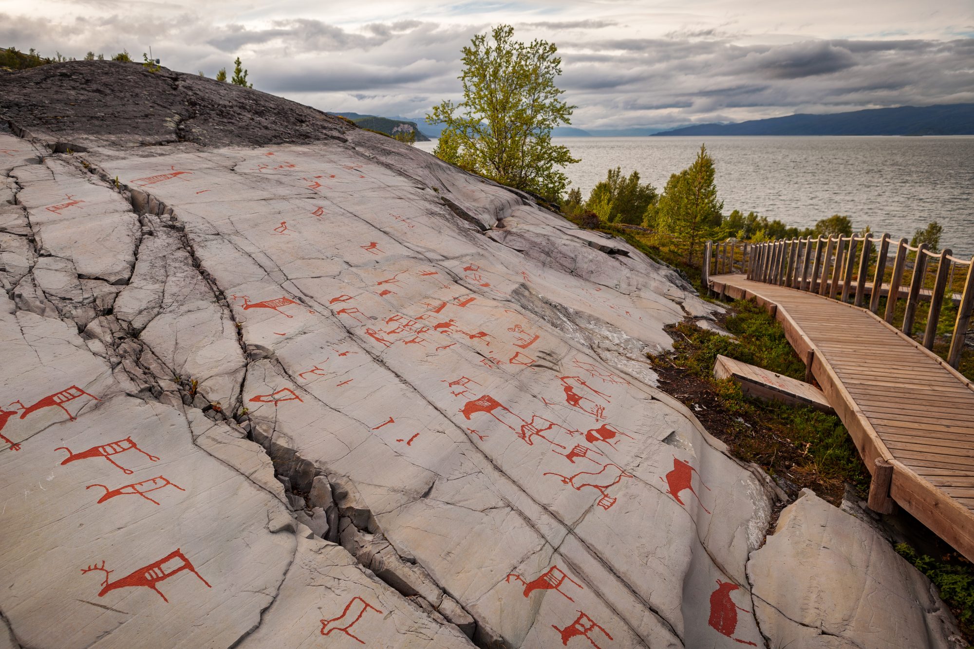 Prehistoric petroglyphs in Alta, Norway shutterstock_1359445955